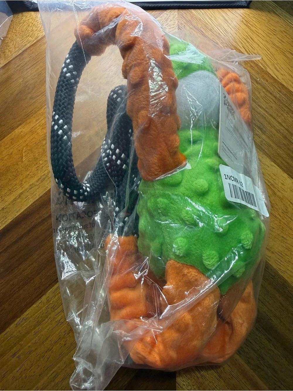 Zippy Paws RopeTugz Green Squeaker Dog Toy (Tree Frog) NWT